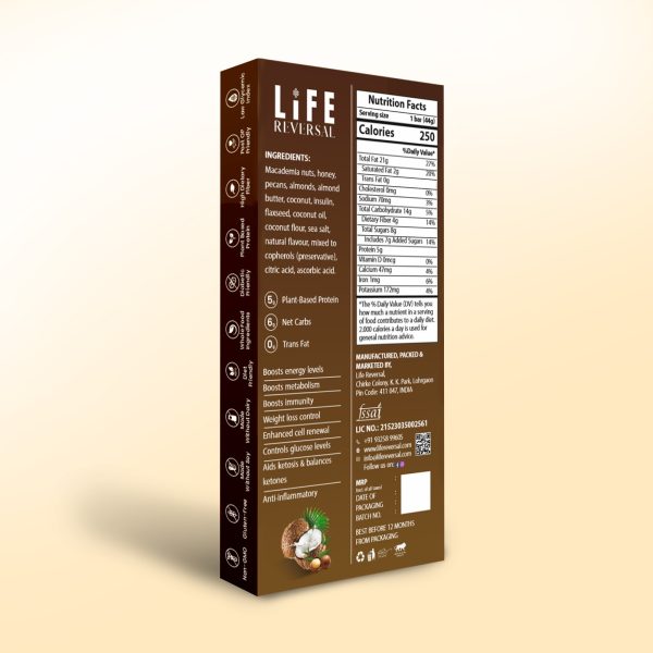 Life Reversal Diet Fuel Bar (Coconut Macadamia) - Image 3